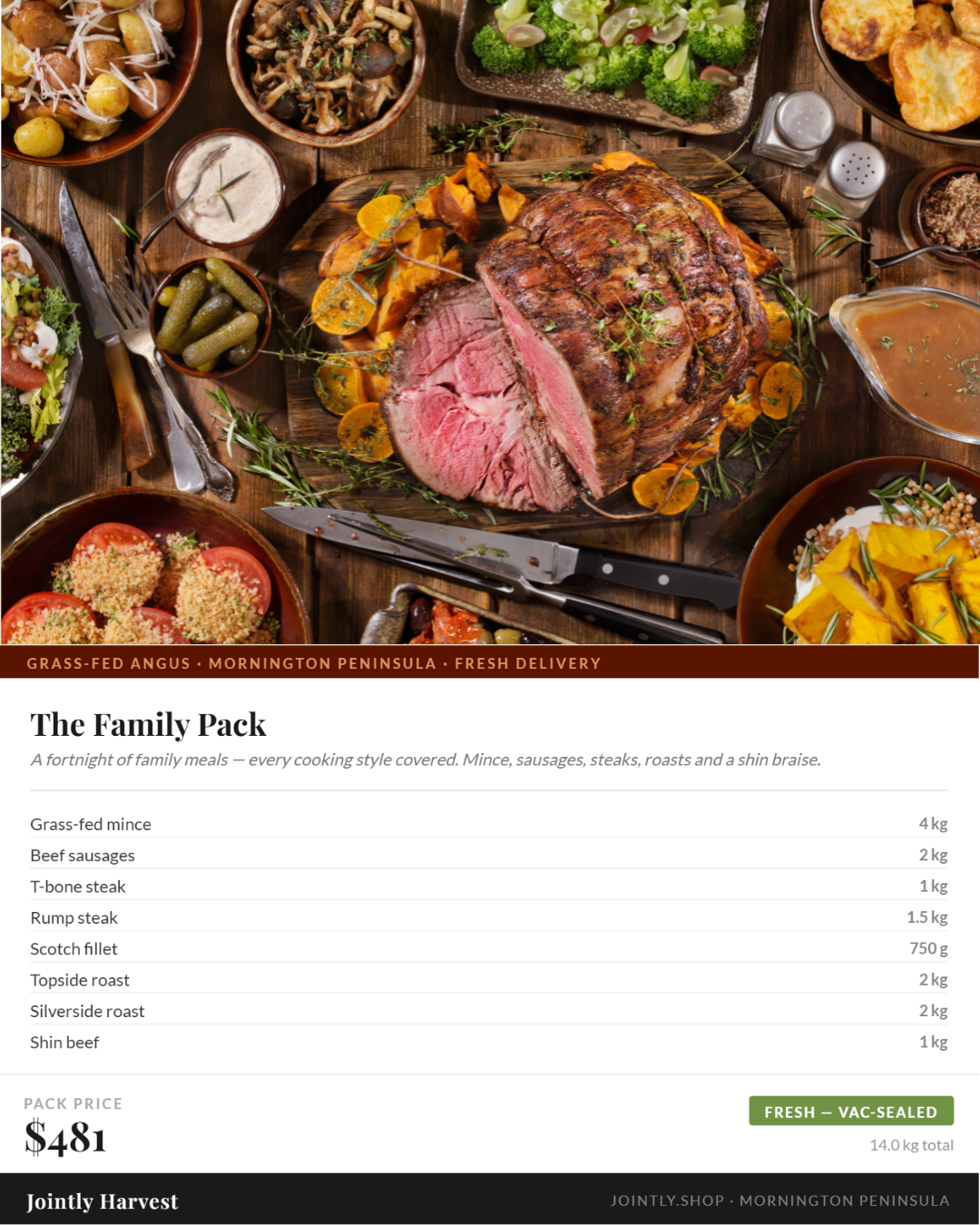 Beef - The Family Pack - PRE ORDER FOR JULY DEL.