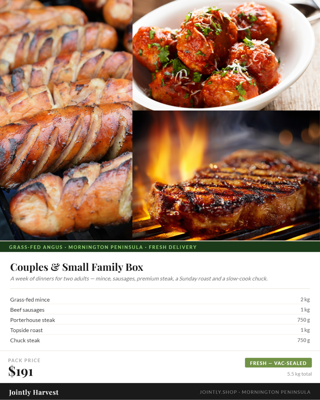 Beef - Couples & Small Family - PRE ORDER FOR JULY DEL.