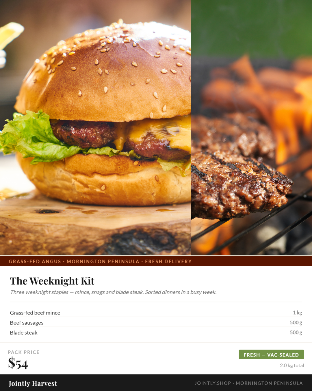 Beef - The Weeknight Kit - PRE ORDER FOR JULY DEL.