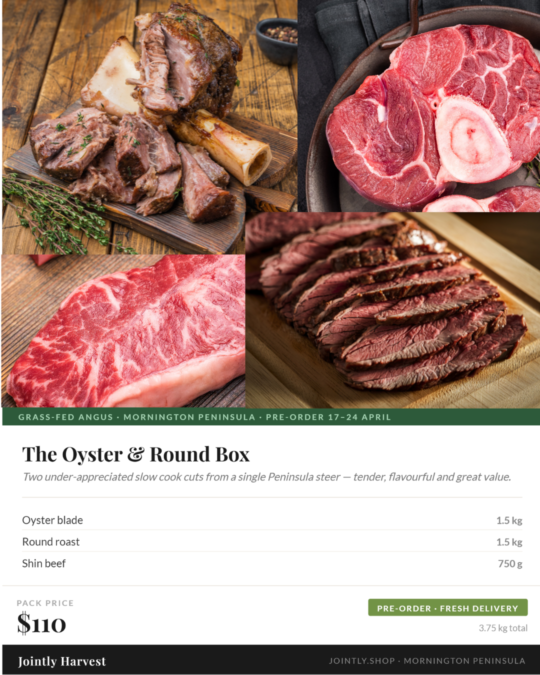 Beef - The Oyster & Round Box - Est. 1st May del.