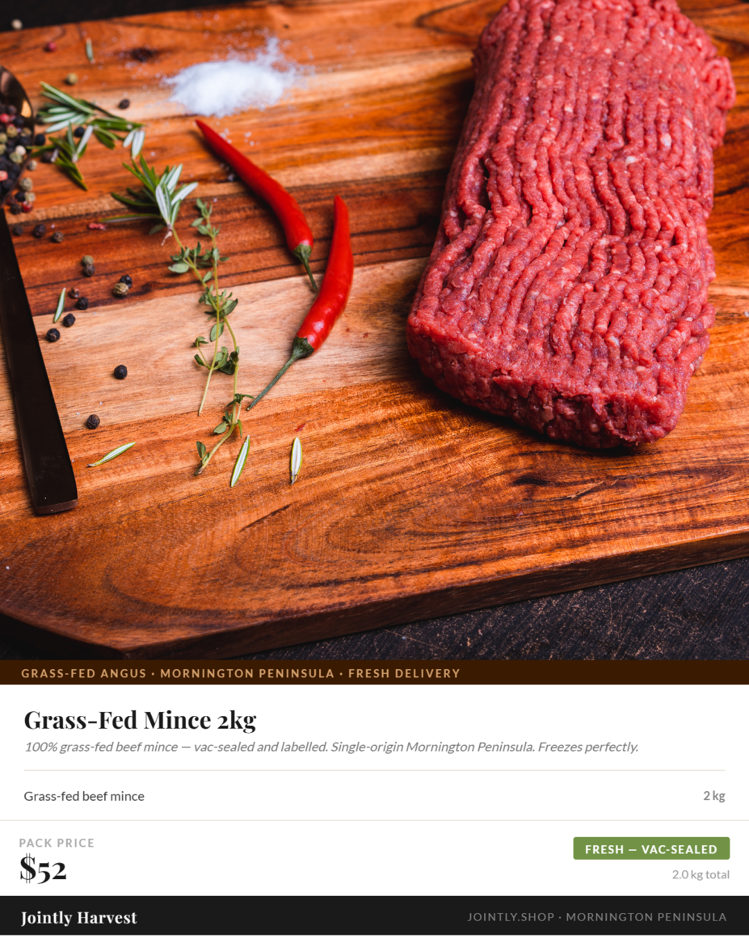 Beef - Grass-Fed Beef Mince 2kg - PRE ORDER FOR JULY DEL.