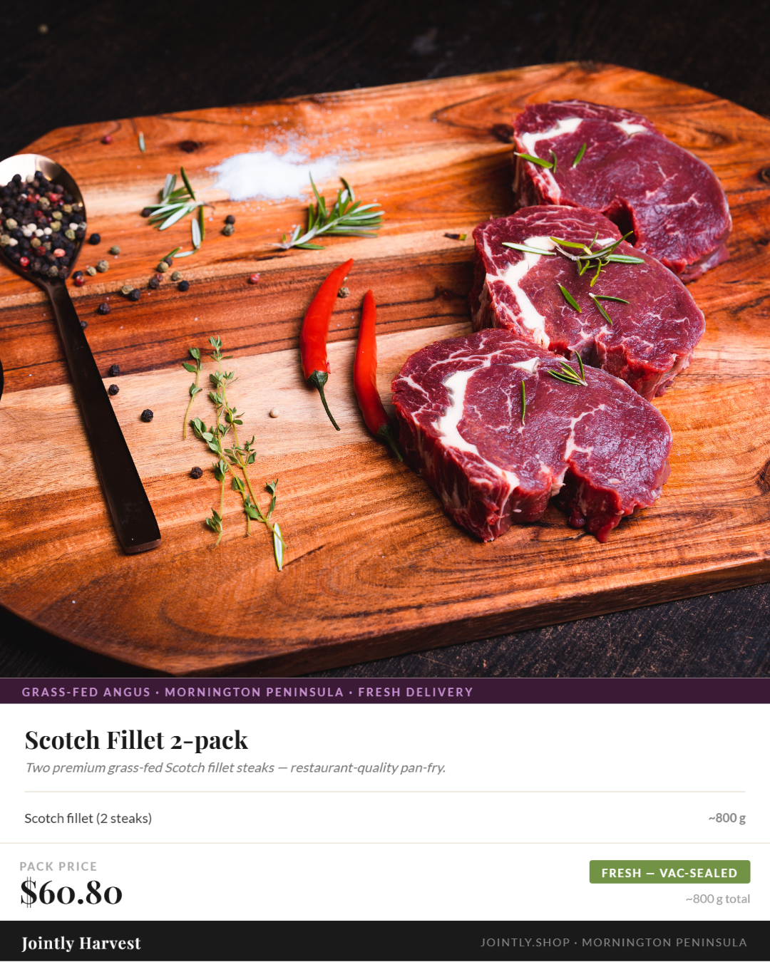 Beef - Scotch Fillet 2-pack - PRE ORDER - JULY DEL.