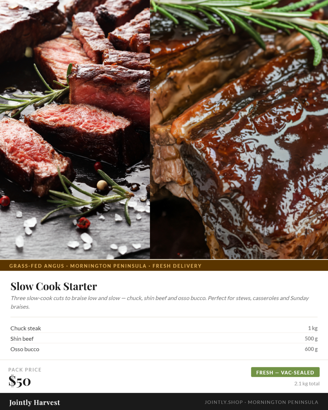 Beef - The Slow Cook Starter - PRE ORDER FOR JULY DEL.