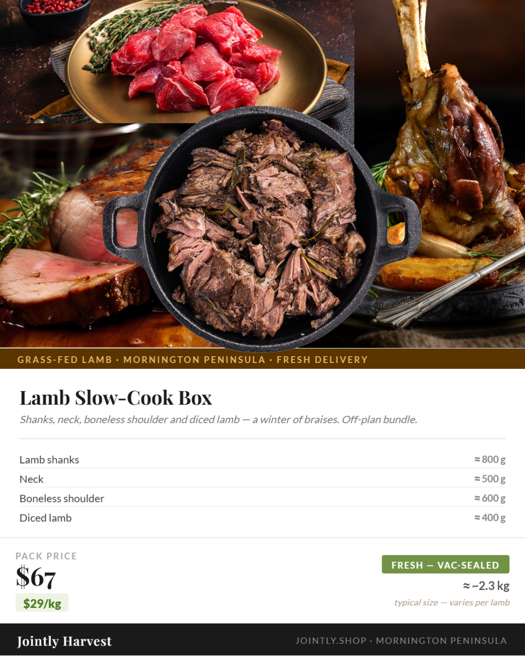 Lamb - Slow-Cook Box - approx. 2.3kg Lamb - Slow-Cook Box - approx. 2.3kg