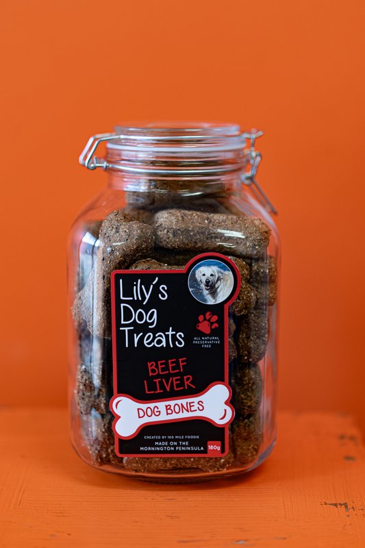 Lily's Dog Treats - Beef Liver Bones (jar of 40)