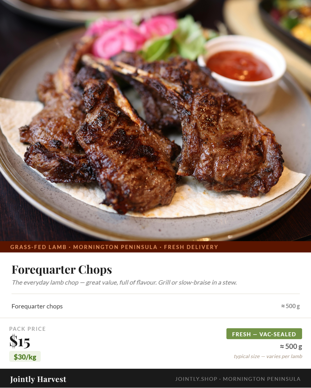 Lamb - Forequarter Chops - approx. 500g