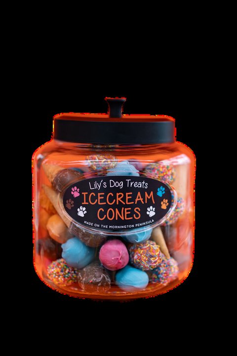 Lily's Dog Treats - Doggie Ice-Cream Cones (jar of 40)