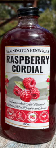 Cordial - Rasberry - Red Hill Balnarring Preserves Cordial - Rasberry - Red Hill Balnarring Preserves