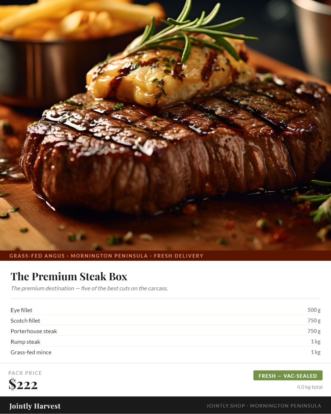 Beef - The Premium Steak Box - PRE ORDER FOR JULY DEL.