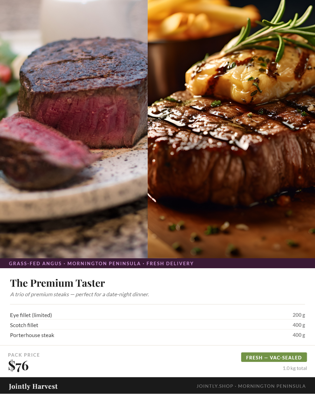 Beef - The Premium Taster - PER ORDER FOR JULY DEL.